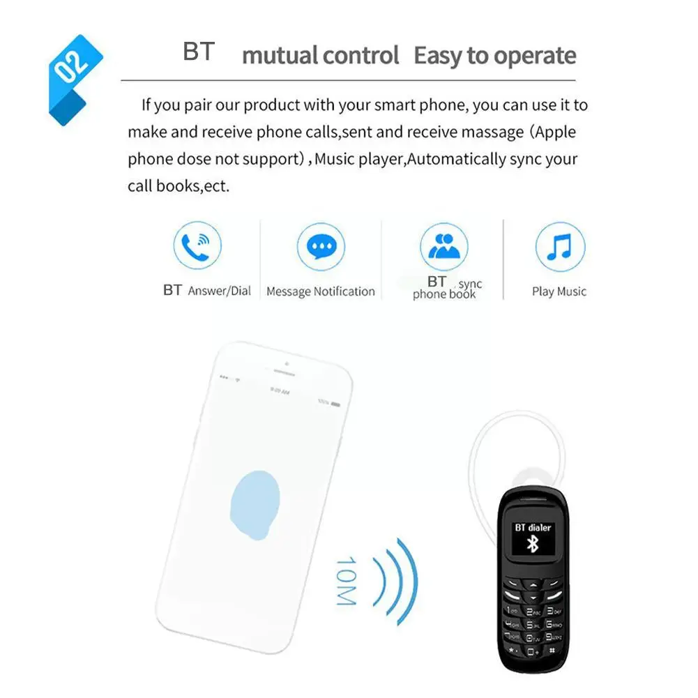 Bm70 Mini Mobile Phone Bluetooth-compatible Cell Wireless Headset Dialer Gtstar Bm70 Cell Earphone Gsm Phone Phone U3w9 images - 6
