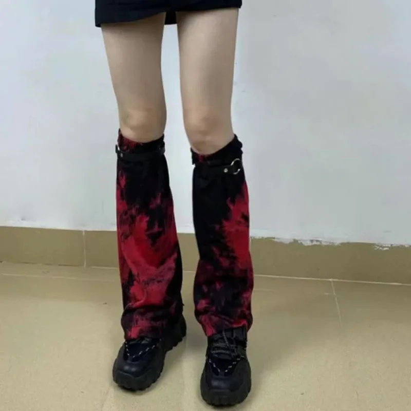 Women's socks tie-dye foot cover is thin trend pile pile socks street hot girl style leg cover special sun protection foot cover