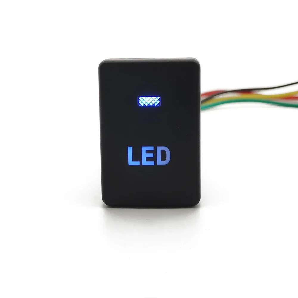 

1 шт., 12 В, синий светодиодный светильник DRL, зеркало с подогревом, кнопка парковки для Toyota Camry Prius Corolla PRADO RAV4, аксессуары