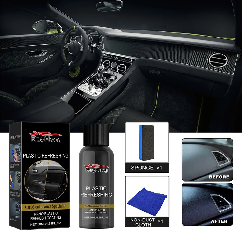 50 мл средство для освежающего покрытия пластмасс полировки и ремонта пластика