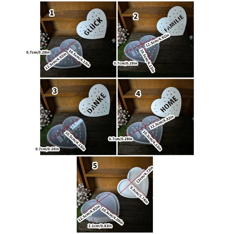 Мягкие светящиеся силиконовые формы в форме сердца. Силиконовые для рукоделия.