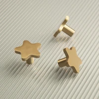 star shape cupboard handles dressers chest drawers knobs nordic cabinet pulls brass decor furniture hardware gold knob 1pack