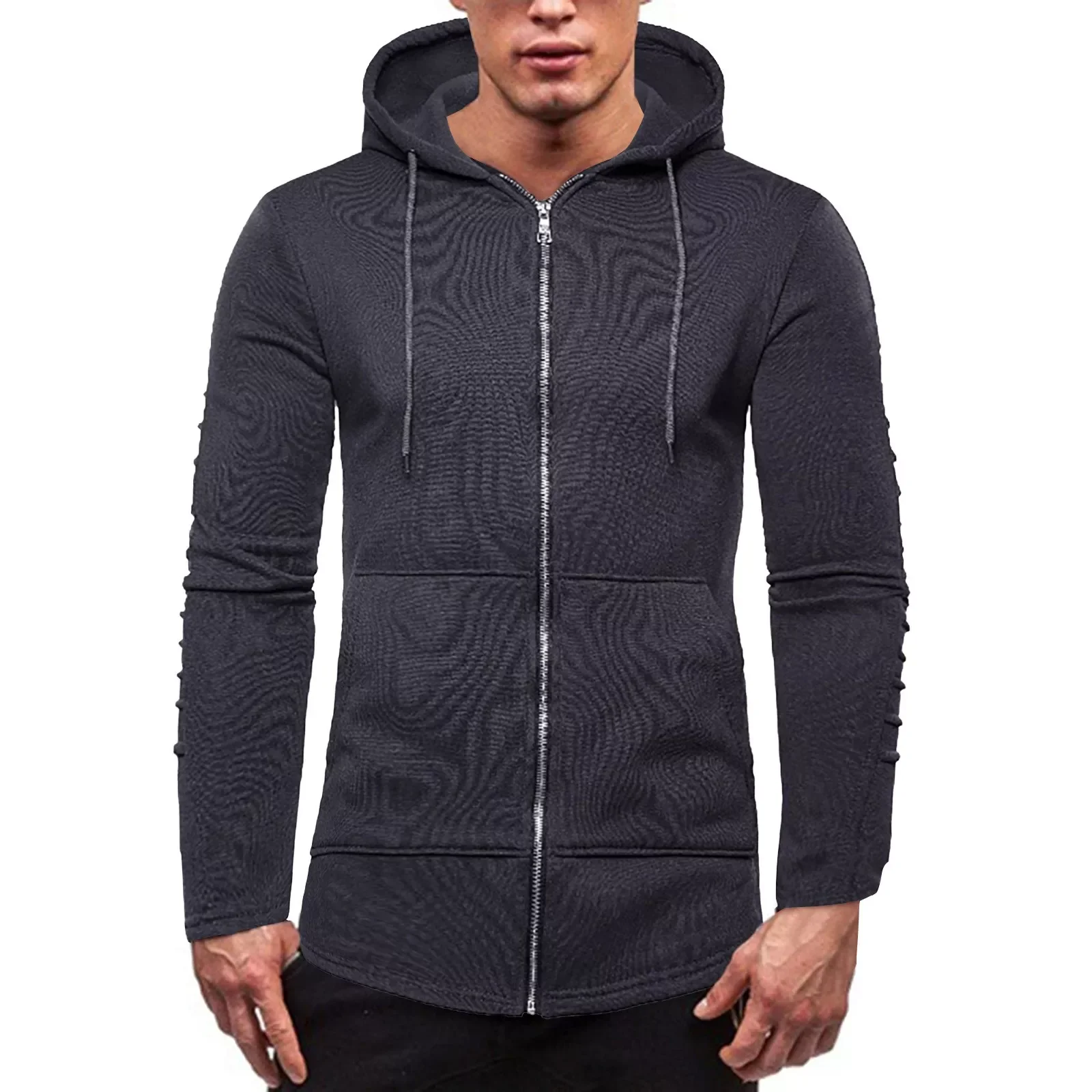 

NEW IN 2021 Warm Men's Fashion Jacket Coat Long-sleeved Sweater Autumn Winter Long Sleeve Hooded Outcoat Sweater Jacket For