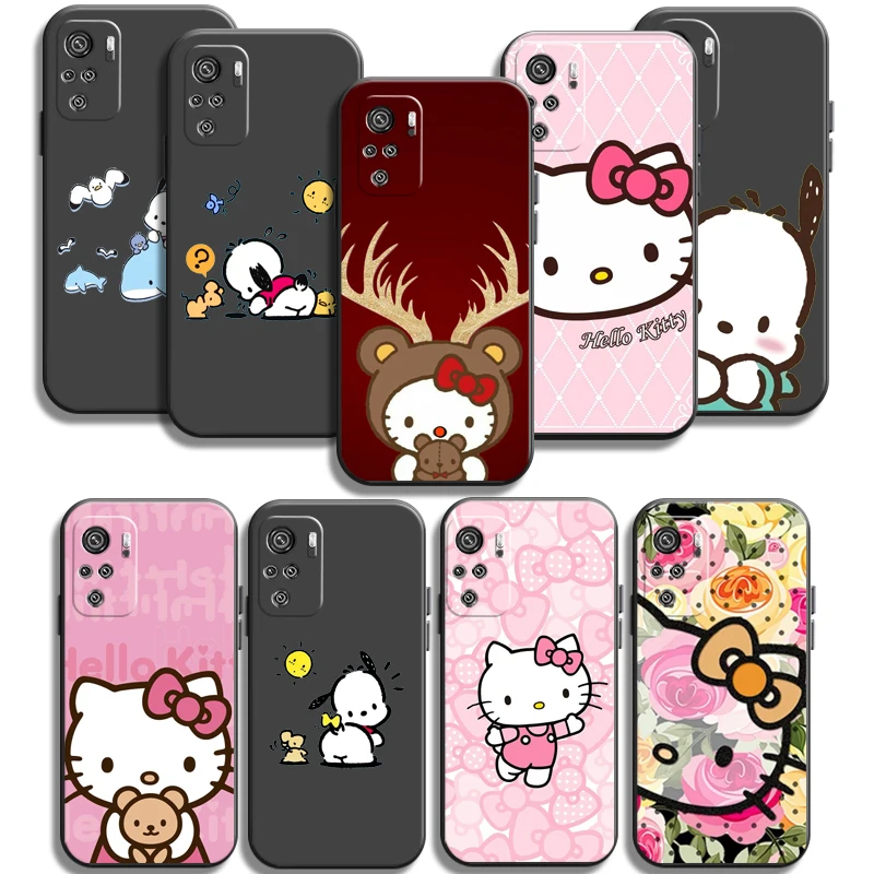 

2022 Hello Kitty Phone Cases For Xiaomi Redmi 10 Note 10 10 Pro 10S Redmi Note 10 5G Coque Carcasa Back Cover Funda Soft TPU
