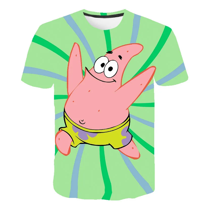 

2022 летние Мультяшные Товары Аниме 3D печать Милая Морская звезда детская футболка Повседневная с круглым вырезом коротким рукавом для мальч...