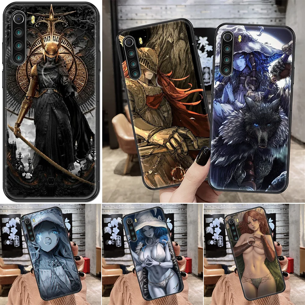 

Чехол Elden с кольцом для телефона Xiaomi Redmi Note 7 7A 8 8T 9 9A 9S 10 K30 Pro, Ультрачерный Модный чехол, 3D чехол для сотового телефона, трендовая мягкая задняя...