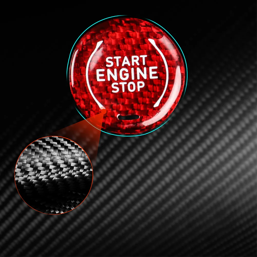 

Кнопка запуска двигателя из углеродного волокна Прямая замена двигателя красная кнопка пуска для Chevrolet C8 2020-2022