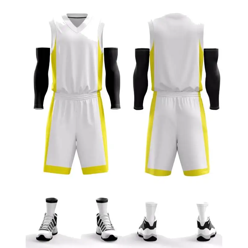 Custom Basketball Sets Jersey Sublimation Blanks Wholesale Blank Custom Basketball Jerseys Uniform Design DIY Basketball Shirts