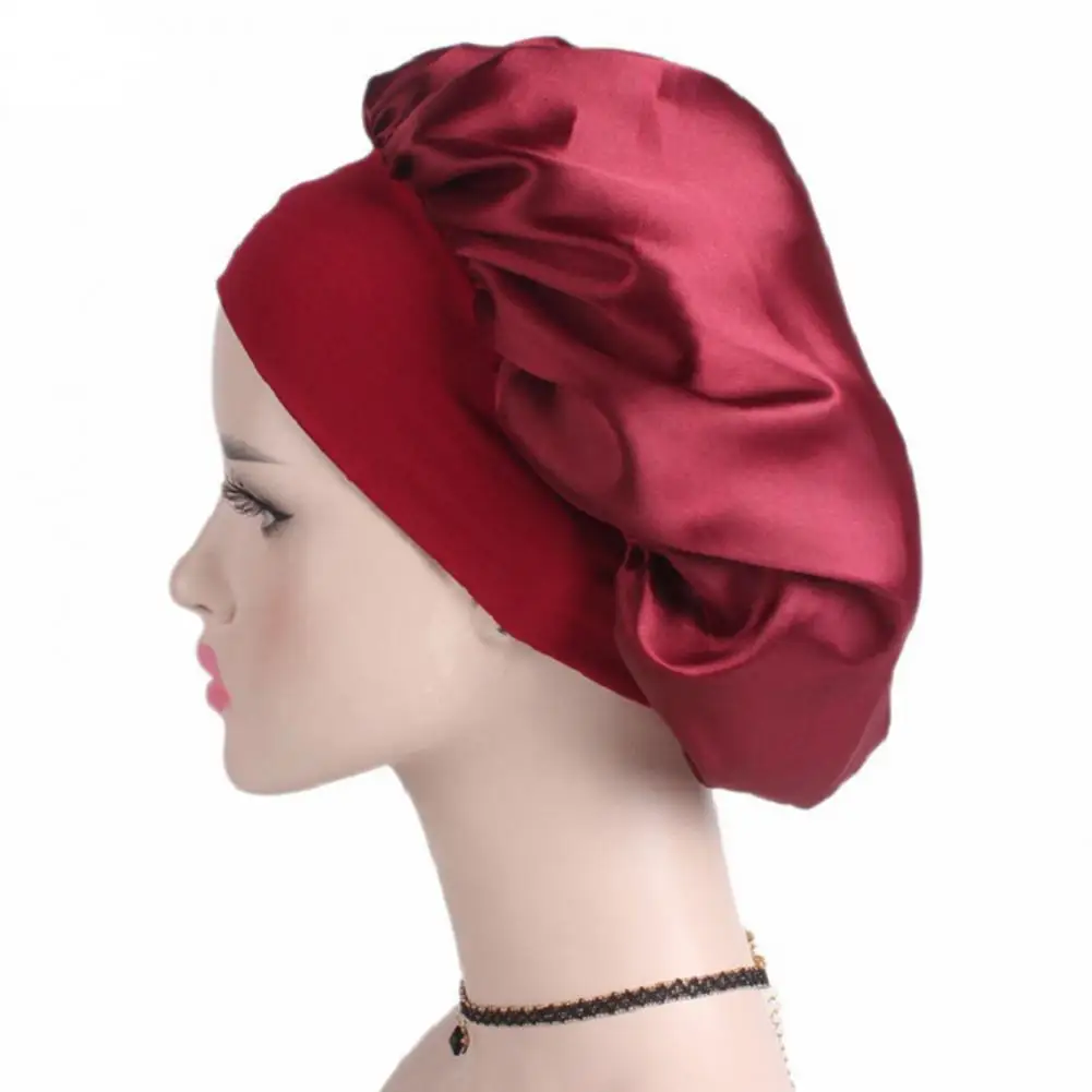 

Adjustable Polyester Women Night Sleep Hair Cap Haircare Styling Accessories