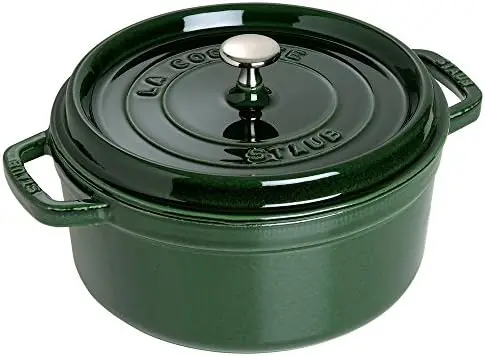 

Iron Dutch Oven 5.5-qt Round Cocotte, France, Serves 5-6, Cherry