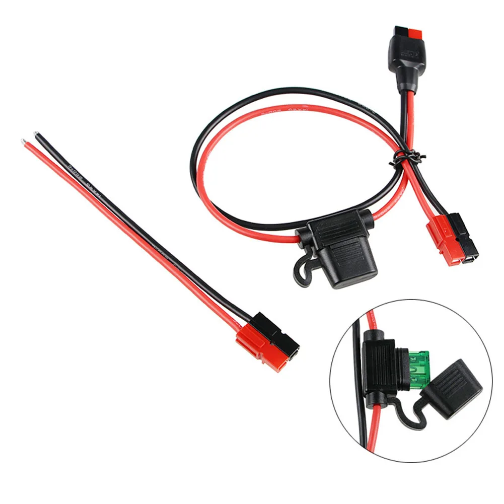 

1PCS 30A For Anderson Plug Wiring Medium Blade Fuse Holder Power Harness 14AWG 30/50/100 CM Electrical Tool Cable