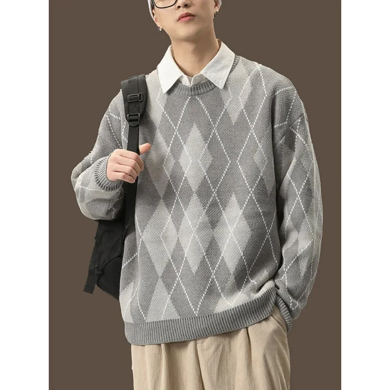 Повседневный мужской свитер в американском стиле Осенний оригинальный Модный