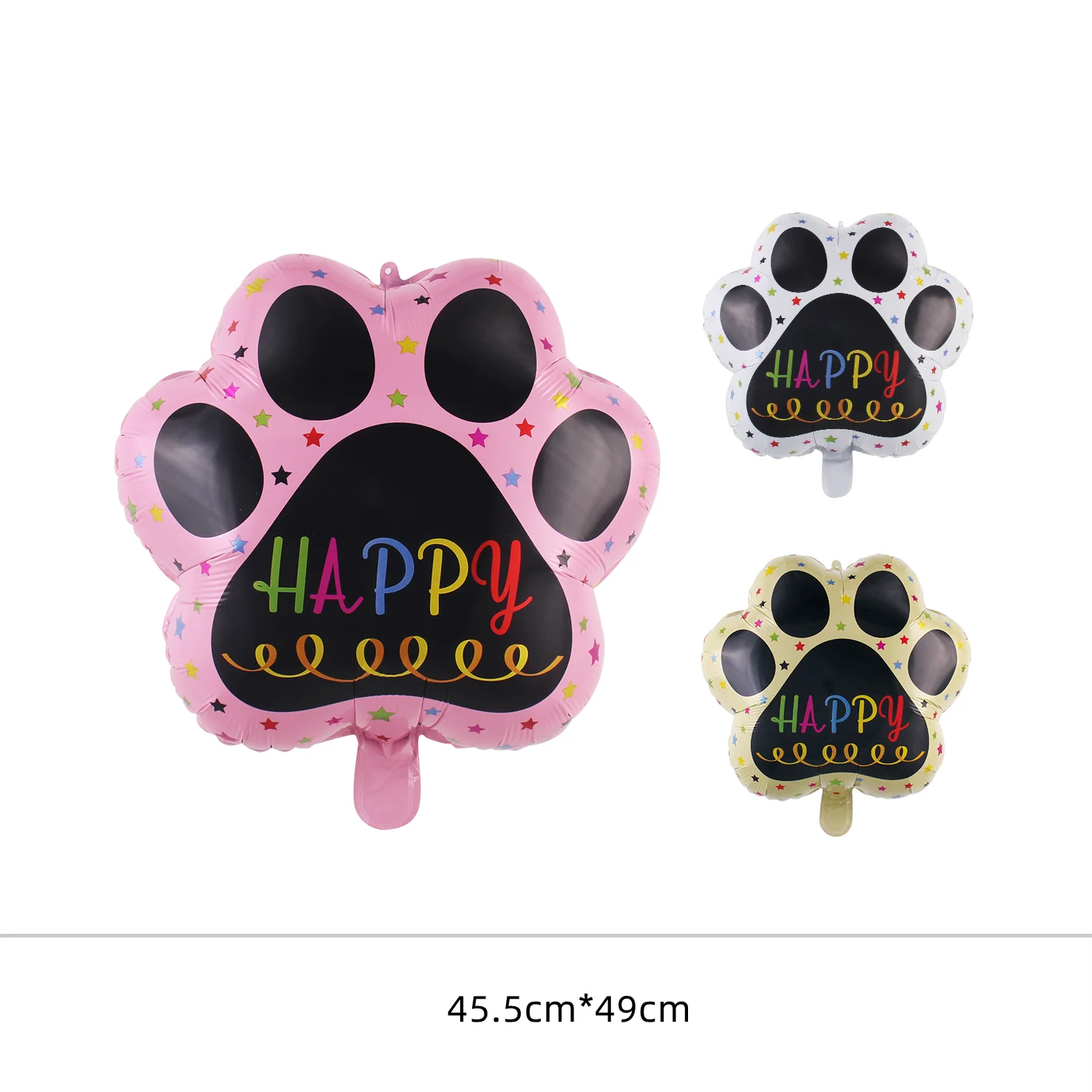 

2 pcs Pet Birthday Party Foil Balloon Pink White Balloons Dog Claw Balloons Decoration Baby Shower Birthday Party Decor Supplies