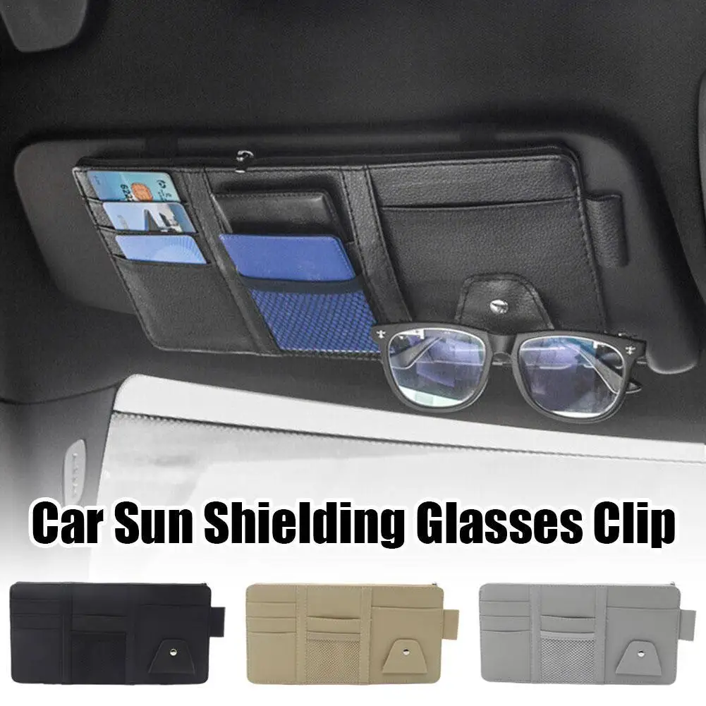 

Car Visor Multifunctional Certificate Storage Clip Car Visor Visor Glasses Clip Driving License Card Bill Storage Accessories