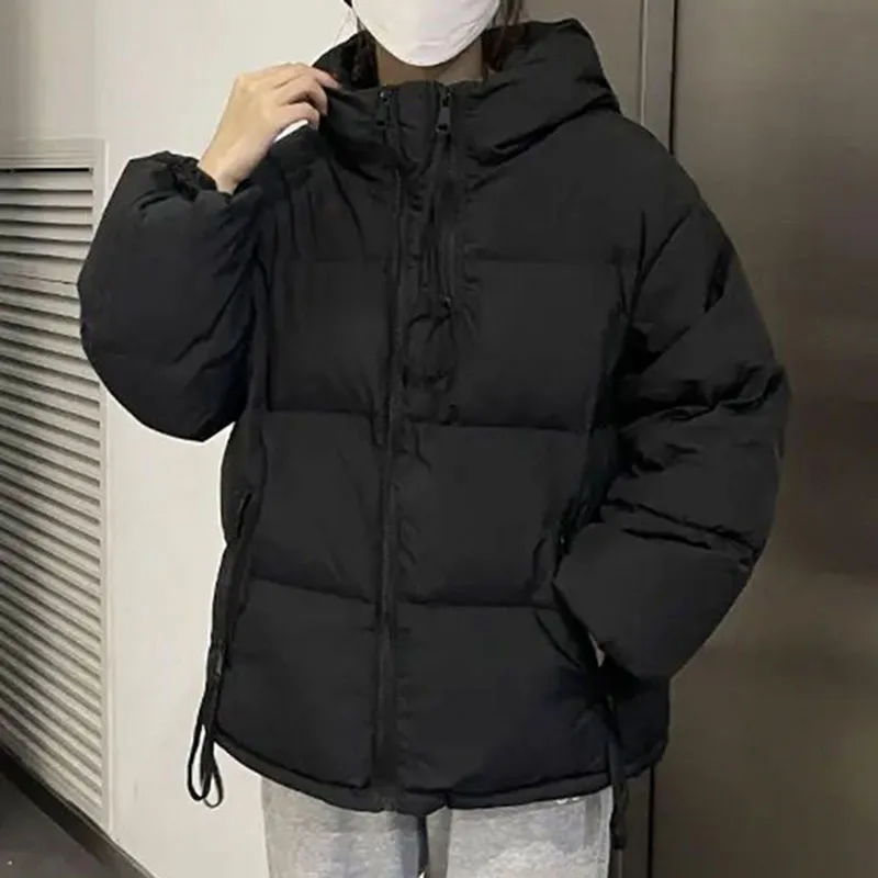 2025Зимняя толстая теплая куртка-парка для женщин водолазка в корейском стиле