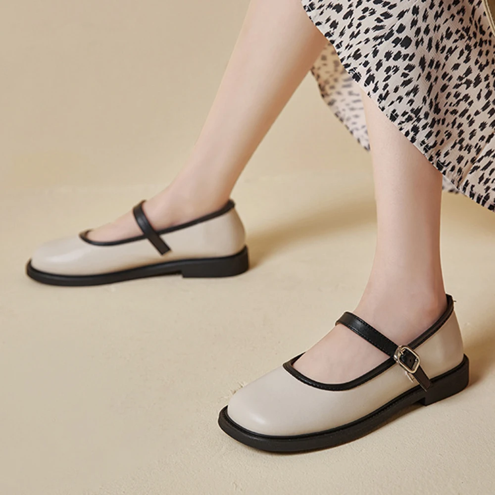 2022 Flat Loafers Black Cowhide Women Shoes Driving Shoes Pregnant Women Shoes White Brown Summer Shoes Woman