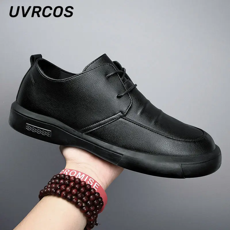 

Leather Shoes Lace-up Shoes Men Casual Shoes Big Toe Soft-soled Casual Shoes Formal Men All-match Business Summer Breathable New
