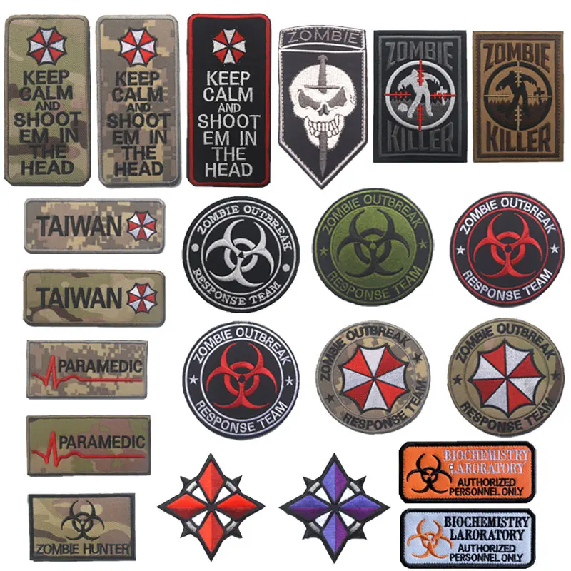 

Military Fans Combat Uniforms Backpack Armband Suit Biochemical Umbrella Series Camouflage Embroidery Badge Zombie Hunter Patch