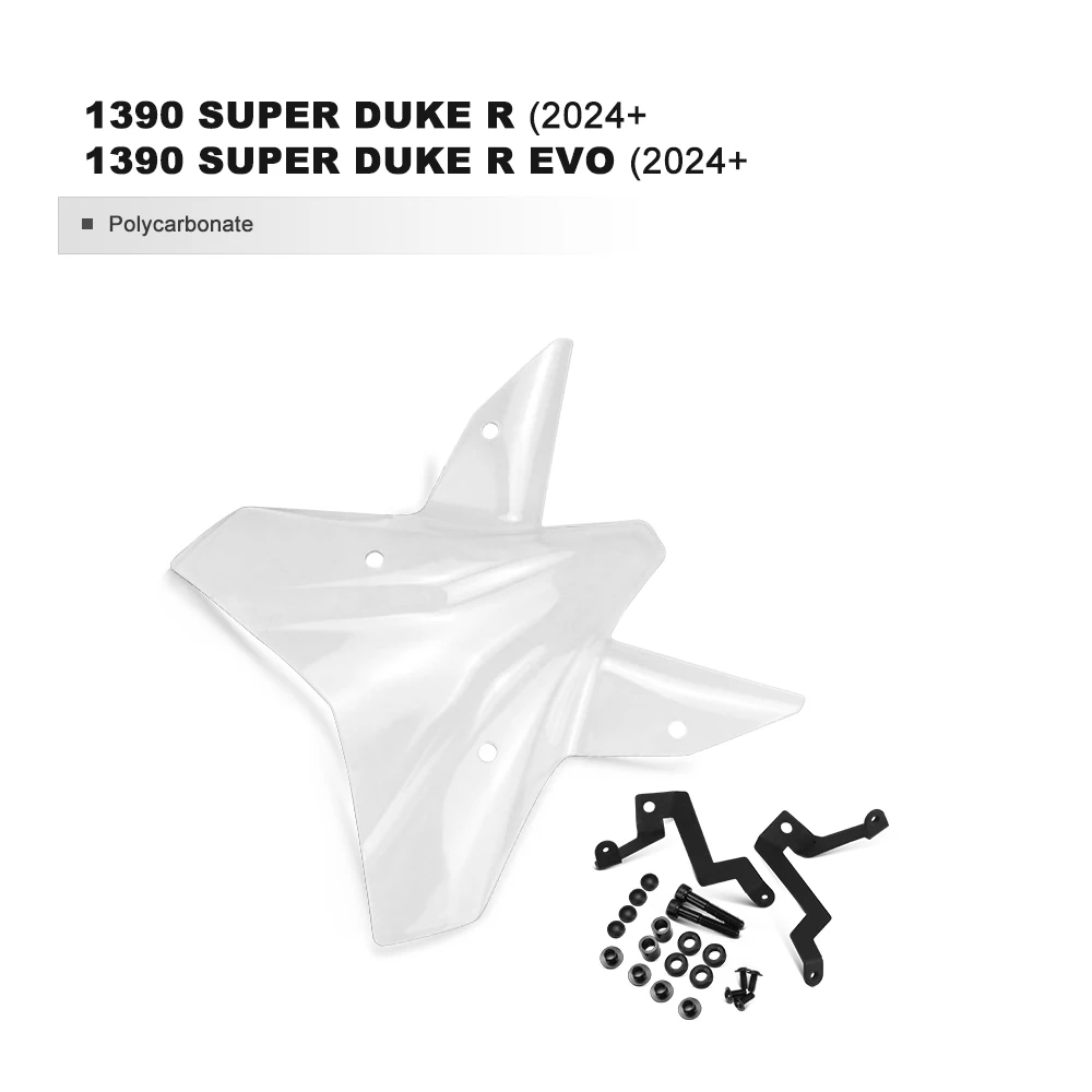

Передний дефлектор обтекателя для 1390 Super Duke R 2024 2025, лобовое стекло мотоцикла, лобовое стекло 1390 Super Duke R EVO, аксессуары