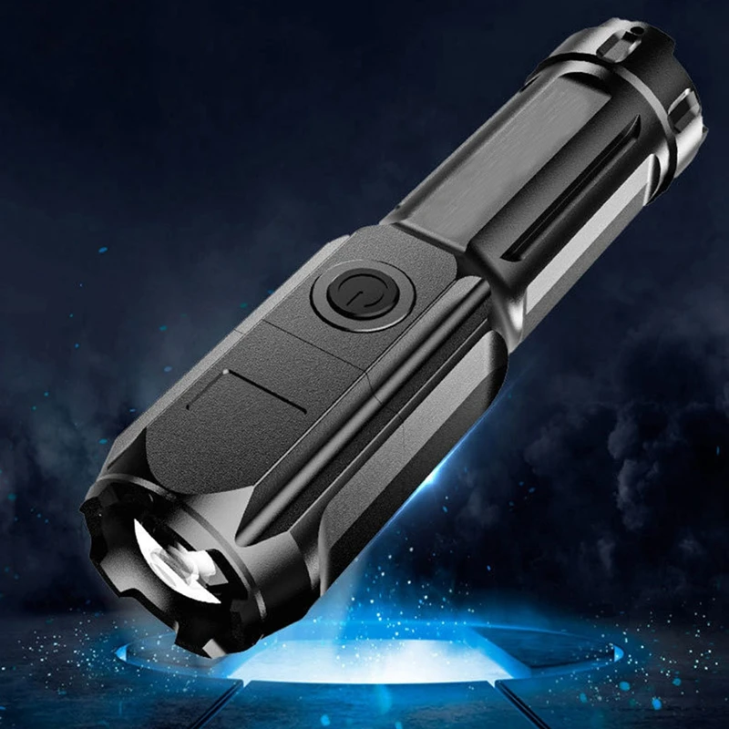 

Hiking Camping LED Tactical Flashlight Rechargeable Waterproof Flashlight Super Bright Pocket-Size Small Flashlight