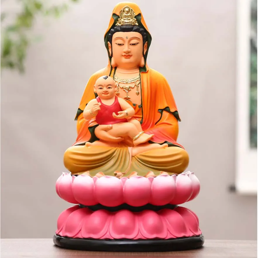Оптовая продажа фигурки Будды HOME SHOP Пропочное прощание FENG SHUI TONGZI GUANYIN Бог QIU ZI PUSA
