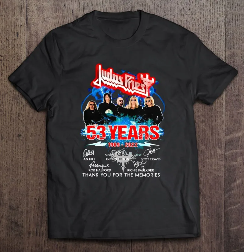 

Футболка мужская официальная с надписью Judas священник 53 лет 1969 2022 спасибо за воспоминания Топы Одежда