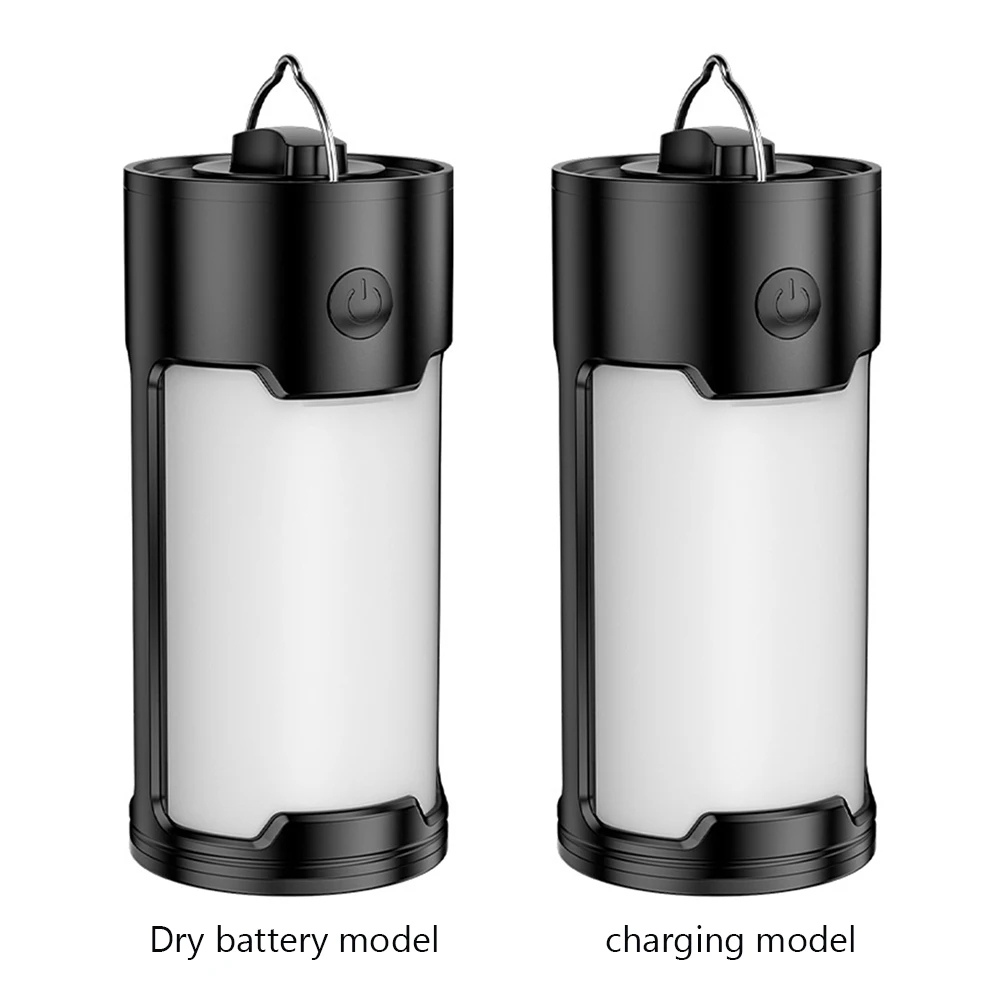 

Mini Camping Lantern Outdoor Rechargeable Torch Emergency Camping Lights 2 Modes Portable Flashlight with Hook Hanging Work Lamp