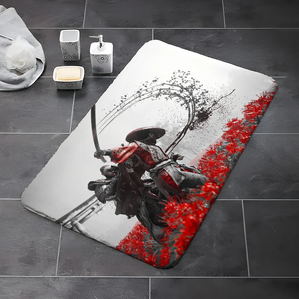 Японский Самурайский Замшевый Коврик Противоскользящий Напольный Для Спальни
