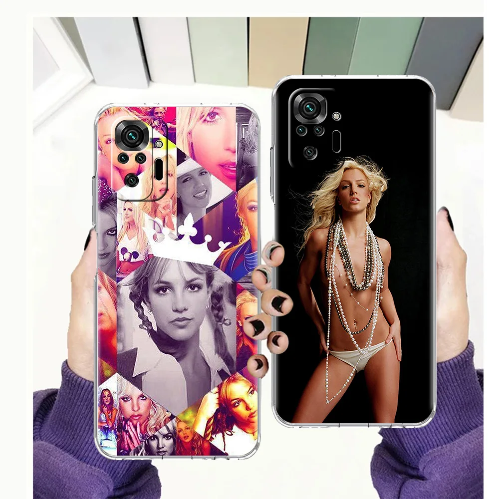 

Britney Spears Mode Customer Phone Case Cover for Redmi Note 11 K40 8 8T 9 10 8A 9A 9S 9C 7 Pro Plus 4G Silicone Transparent Bag