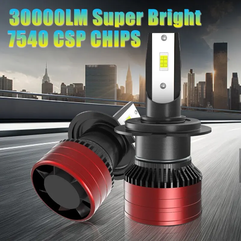 30000lm Super Bright H1 H4 H8 H9 Motorcycle Auto Lamps Headlight 9005 9006 Hb3 Hb4 Fog Light Ice