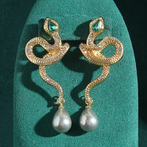 Серьги-капельки LOVE GREEN LIVE GREEN из меди с золотистым покрытием