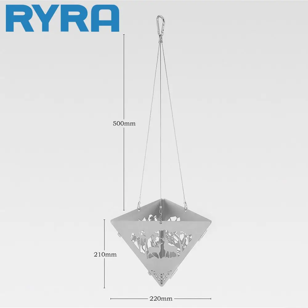 

Уличная портативная Вешалка из нержавеющей стали для кемпинга и барбекю, треугольная деревянная горелка, подвесная горелка для кемпинга в ...