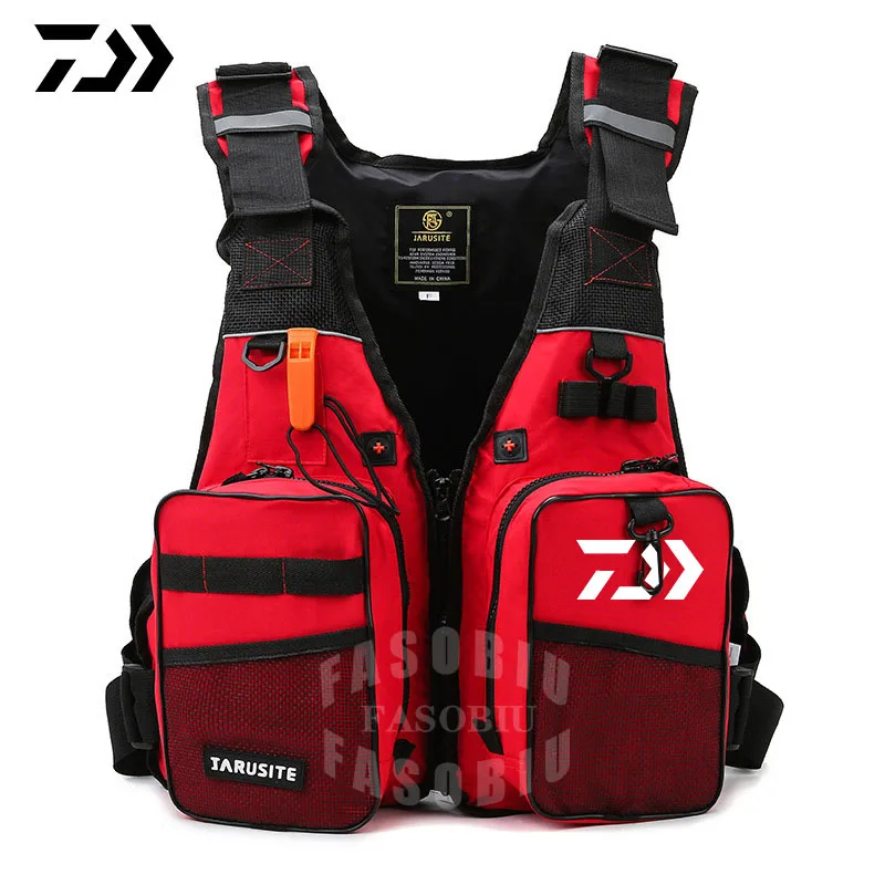 

Daiwa Camouflage Fishing Life Vest Jacket Men's Outdoor Sports Multiple Pockets High Buoyancy Swimming Safety Fishing Jackets