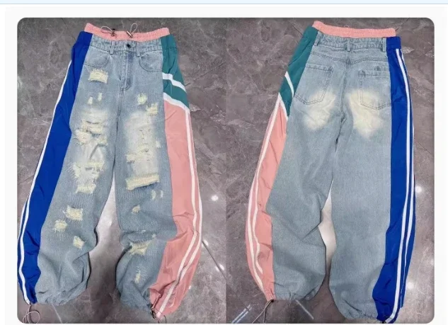 Европейские товары модные брендовые джинсы для женщин весна-лето 2024 прямые