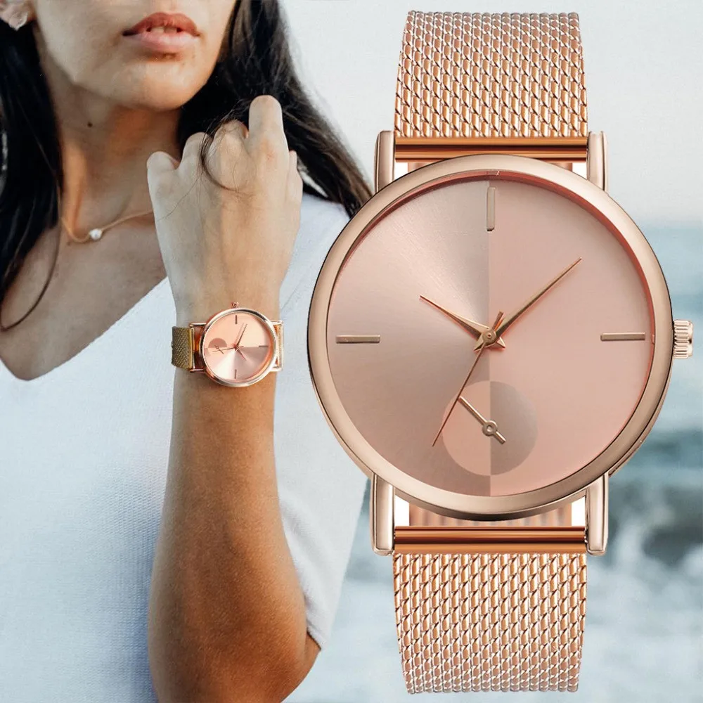 

High Quality Women's Watch Casual Quartz Analog Rose Gold Wristwatch Luxury New Style Watches Gift For Female Reloj femenino