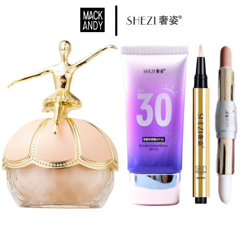 MACK ANDY Loose Setting Powder and Shezi SPF30 Sunscreen Con