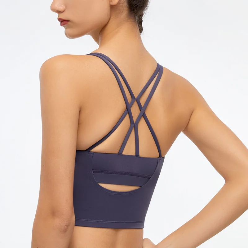 

Сексуальные тренировочные бюстгальтеры ASHEYWR, Женские однотонные с перекрестными бретелями, жилет пуш-ап, топы, противоударные, соблазнител...