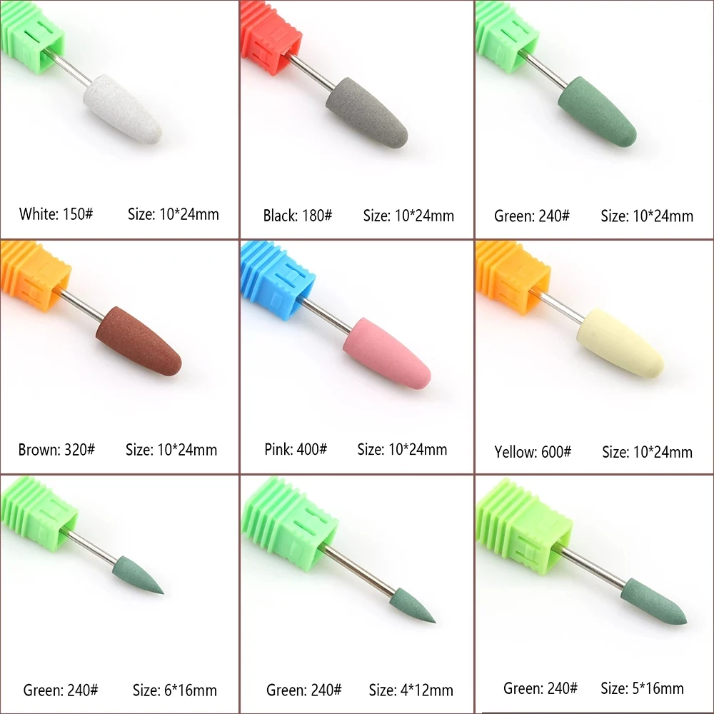 

42 Type 1Pcs Silicon Nail Drill Bit Electric Manicure Machine Burr Milling Cutter For Pedicure Cuticle Clean Files Tools
