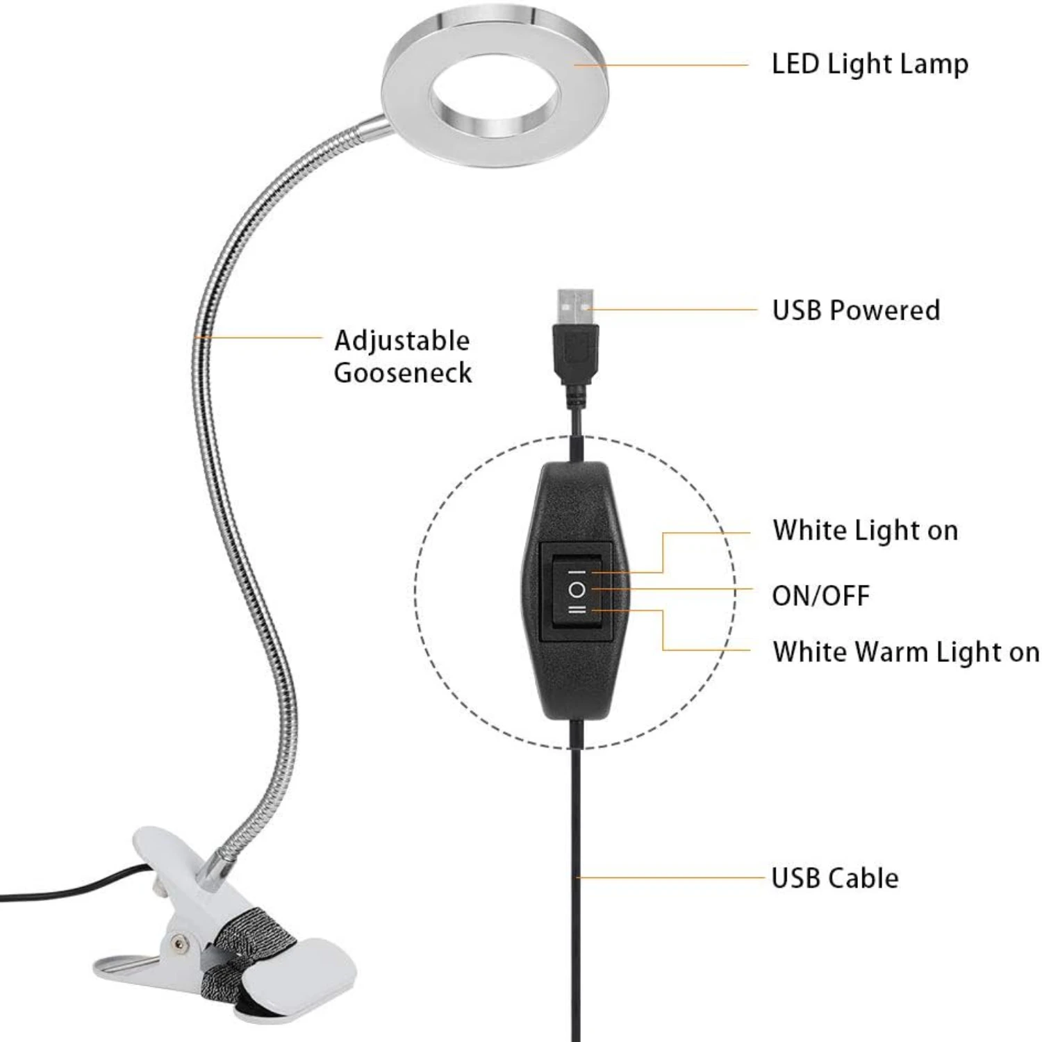 Effortlessly upgrade your workspace productivity with this sophisticated high-quality LED desk lamp in a chic matte finish. Ele
