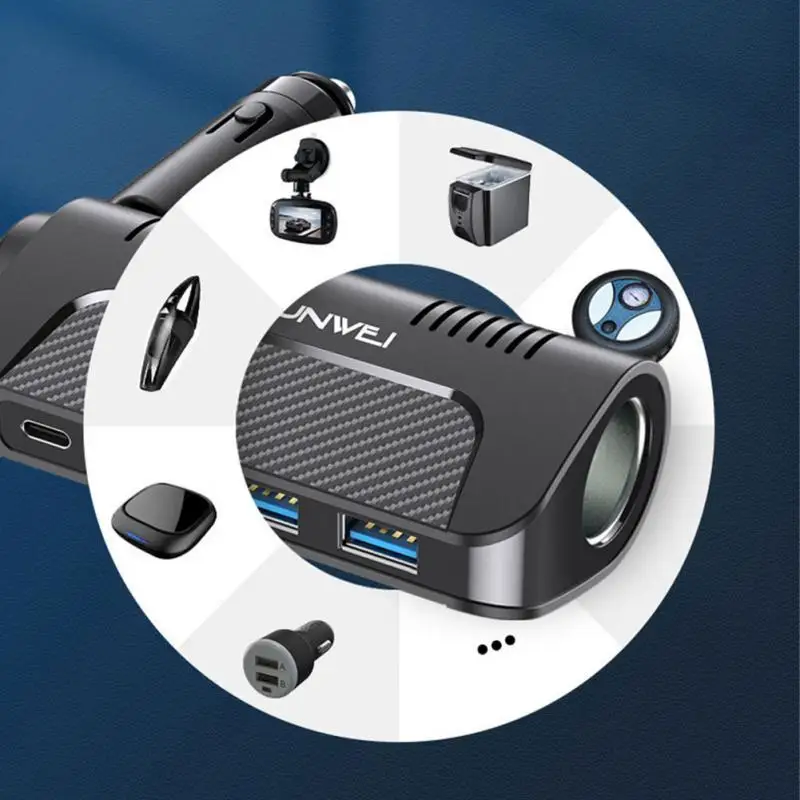 

Type-c Fast Charge Car Multi-purpose Charger Rotatable Universal Car Charger Multifunctional Pd Car Charger Car Accessories