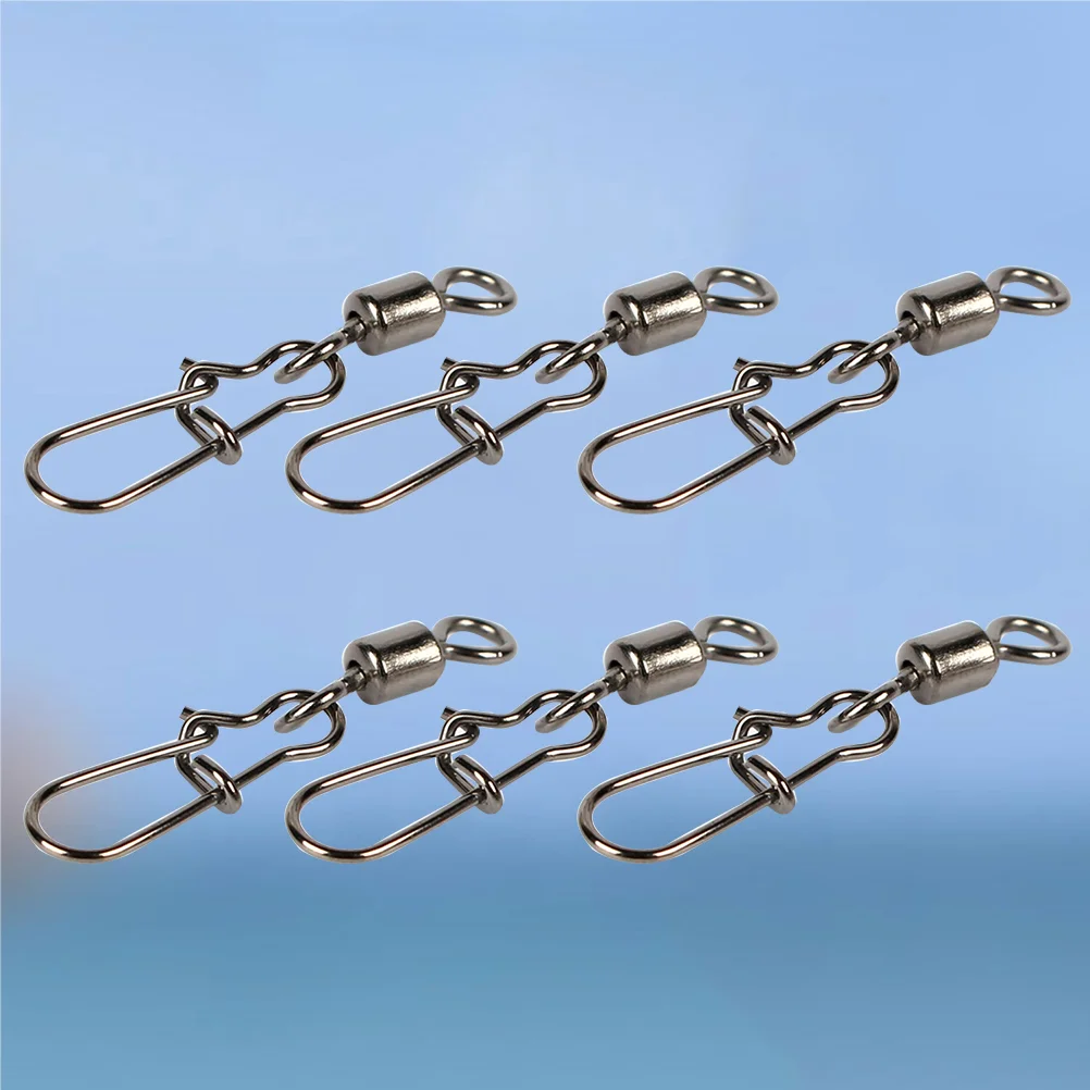 

40 PCS Rolling Fishing Swivels Lure Bait Fishing Swivel Connector Metal Swivel Connector Fishing Linker
