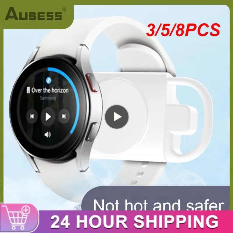 

3/5/8PCS Black Wireless Wireless Charging Pad Fast Charging Watch Wireless Charging Type-c Magnetic Wireless Charger Portable