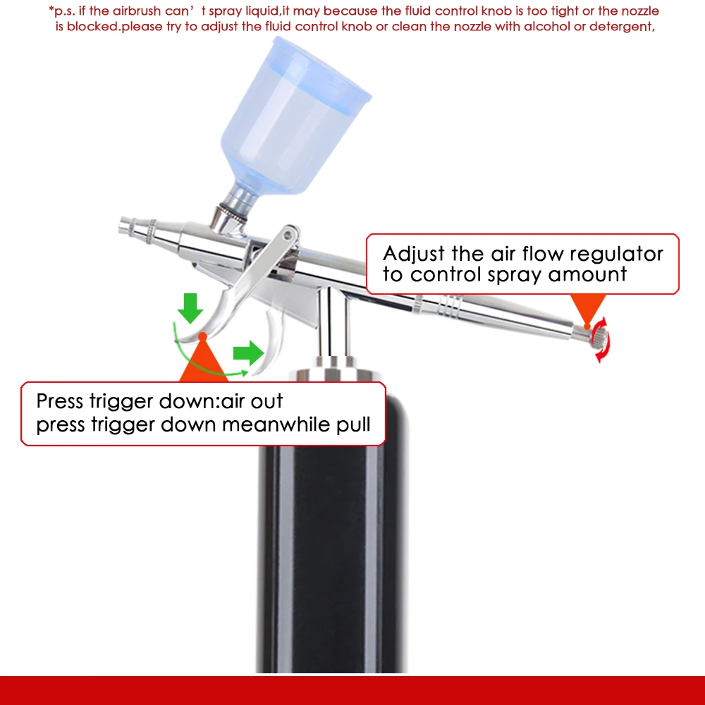 Дешевый аэрограф с комплектом компрессора 20CC 40CC ручка однодействия супер