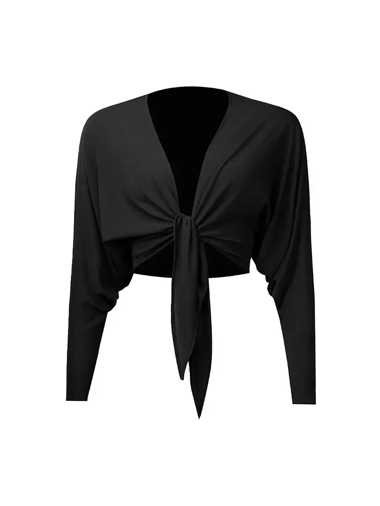 Женский топ для латиноамериканских танцев с длинными рукавами размер S - XXXL цвет в