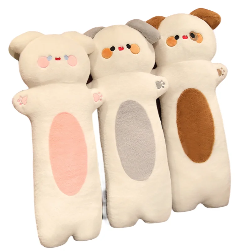 

Новая Симпатичная хлопковая собака, длинная плюшевая подушка, мягкие сглаживающие куклы, украшение для кровати, на день рождения, Рождество, Хэллоуин, для девочек, детей