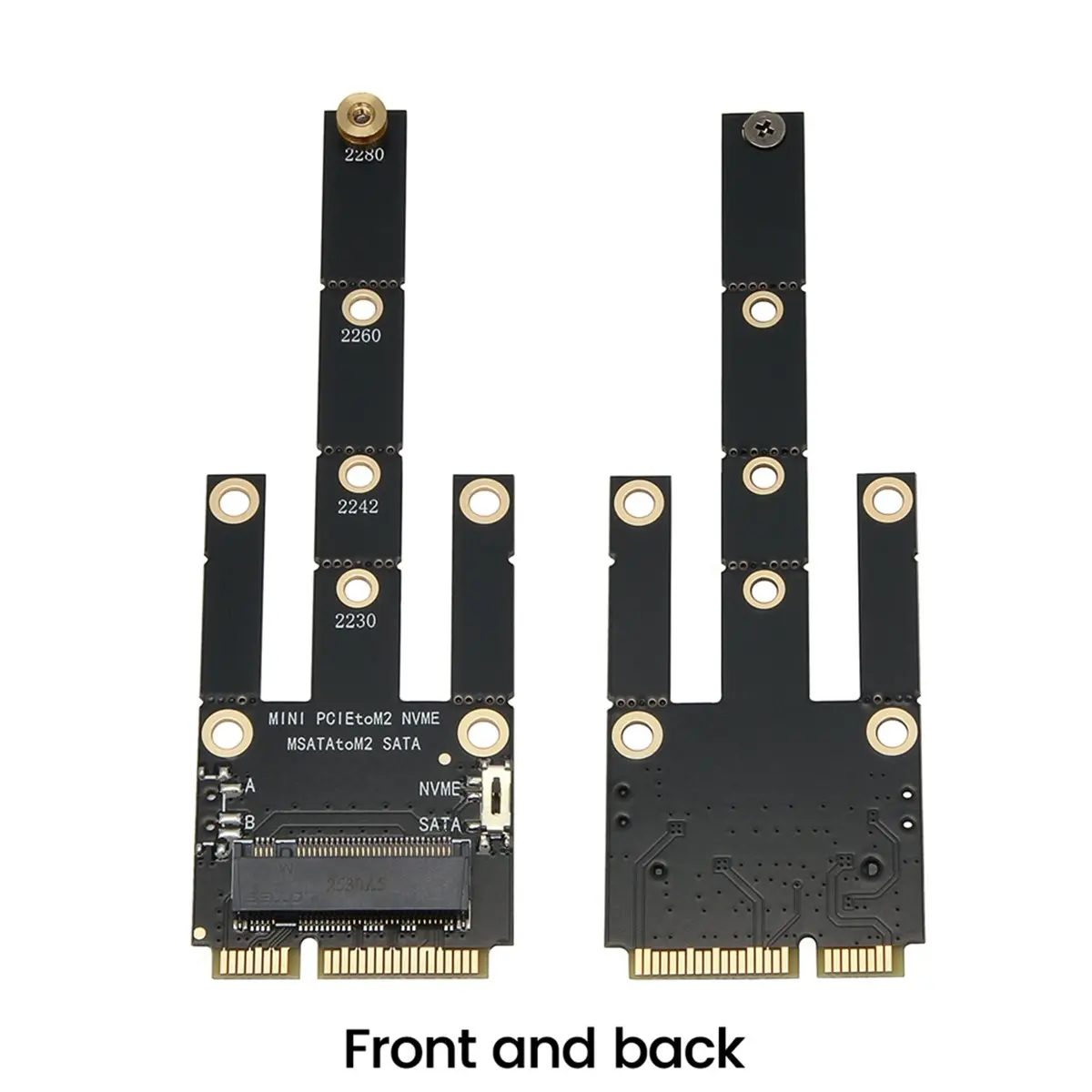 Фото НОВИНКА! Адаптер-карта MSATA на NGFF M.2, конвертер Mini PCI-E в NVME, карта расширения, поддерживает SSD M.2 2230, 2242, 2260, 2280 №1