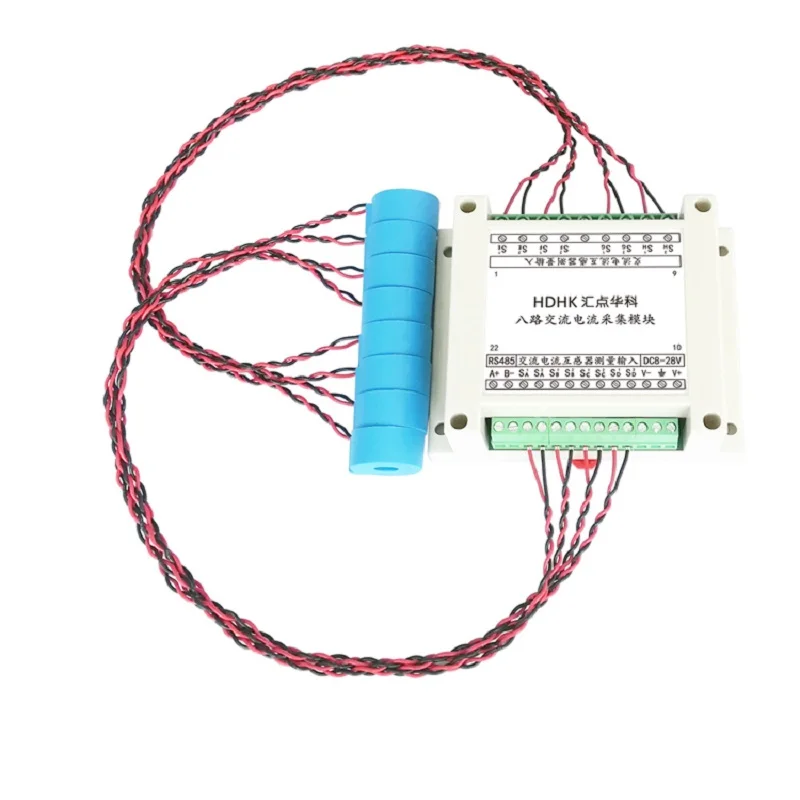 

Multi-channel 8-way AC current acquisition module RS485 measurement sensor transmitter MODBUS-RTU