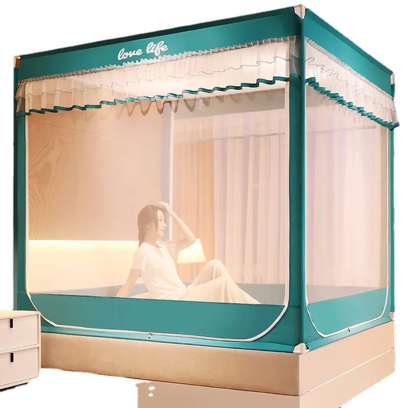 новая однотонная москитная сетка с 3 дверями и полным дном чтобы ребенок не упал