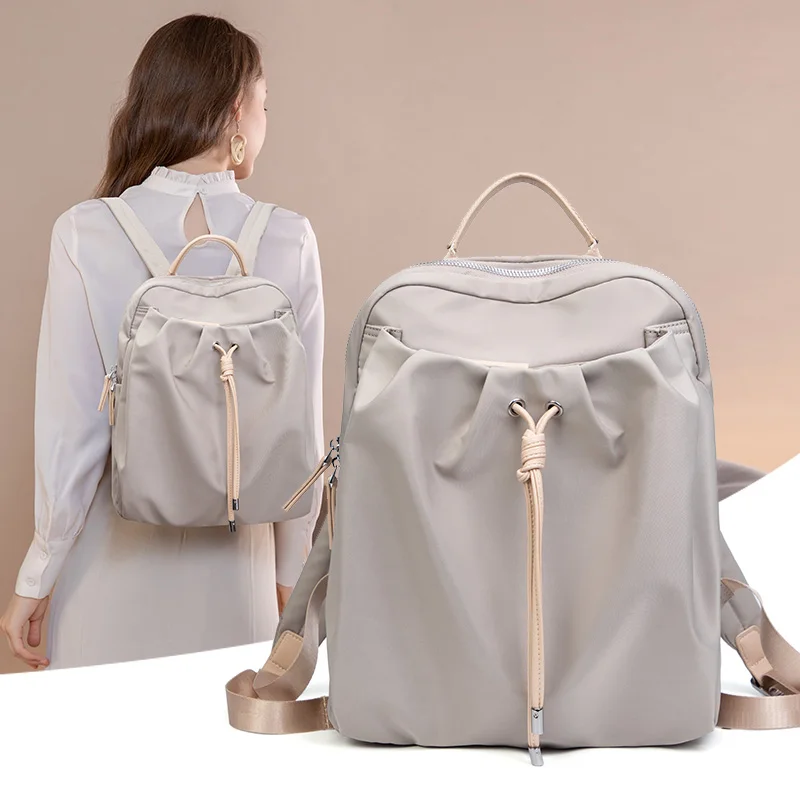 

Fashion Backpacks For Women Large Capacity Oxford Pleated Backpack Middle School Students' Schoolbag Travel Women's Backpack