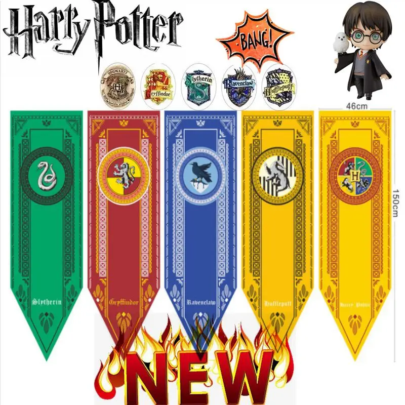 Новые флаги Гарри Поттера внутренние сцены домика Гриффиндора украшения для